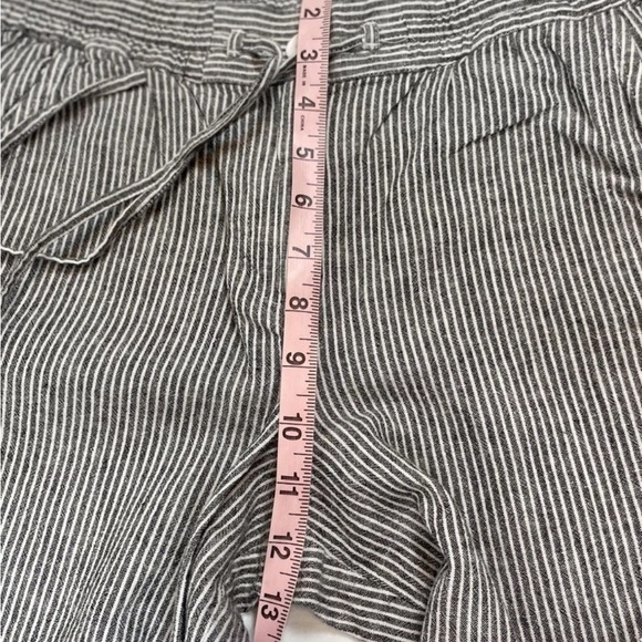 Talbots Gray and White Pinstripe Trousers pants women’s size m chambray linen - Picture 9 of 16